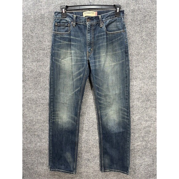 Levi's Other - Levis 505 Jeans Mens 33x34 Blue Regular Straight Leg Denim 100% Cotton Dark Wash